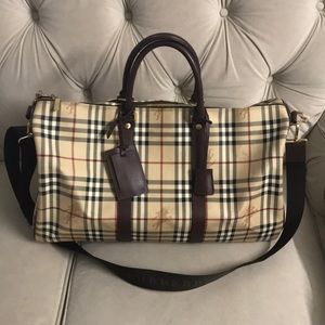 Authentic Burberry Haymarket duffle bag